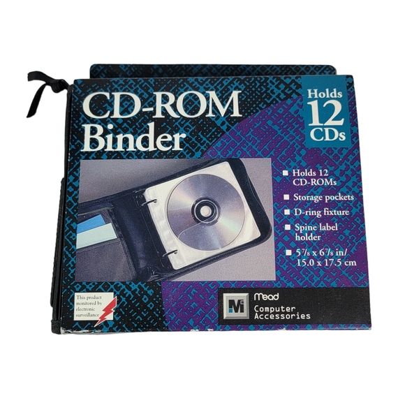 Mead CD-ROM Binder Compact Disc CD Storage Organization Case Holds 12 NIP - Picture 2 of 12